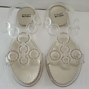 Stuart Weitzman Mermaid Flat Jelly Sandals Size 8